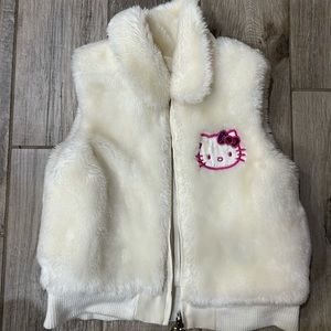 Hello kitty furry reversible vest